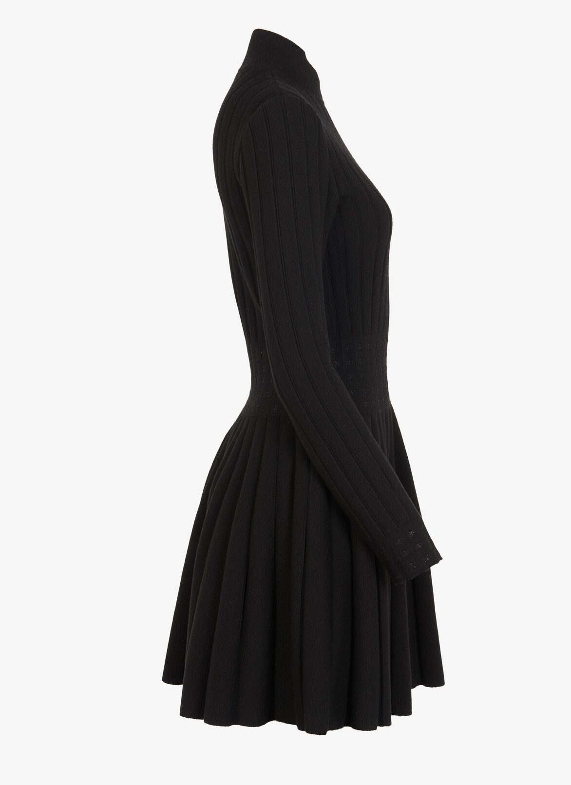 Stretch Wool Sweater Dress ALAÏA BLACK STRETCH WOOL SWEATER DRESS